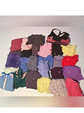 LULULEMON 26 Pc Lot Reseller Mystery Box Mixed Sizes Tanks Long Sleeve Bra